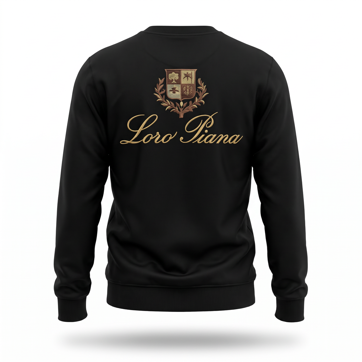 Loro Piana black gold script logo sweatshirt, photo 3