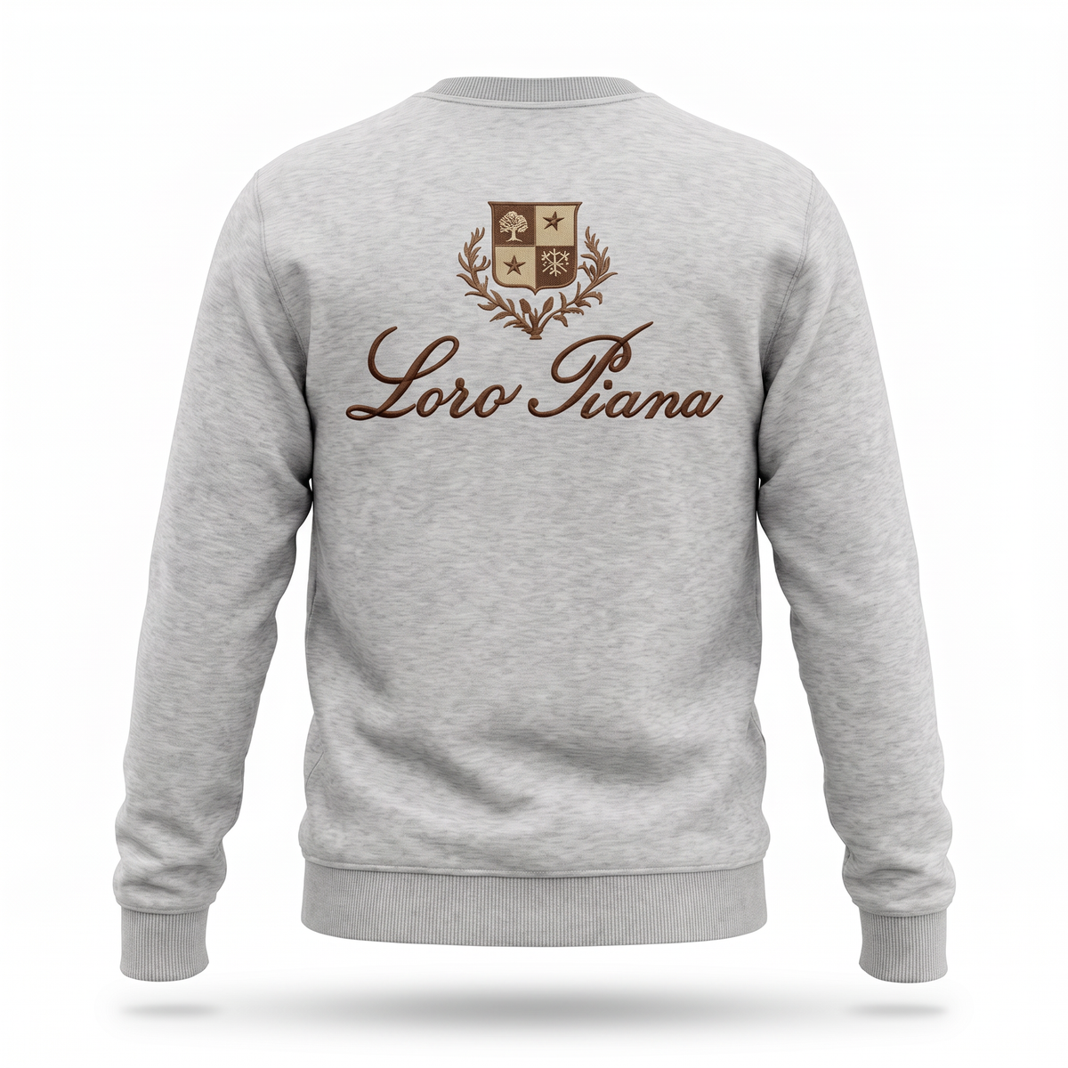 Loro Piana grey gold script logo sweatshirt, photo 3