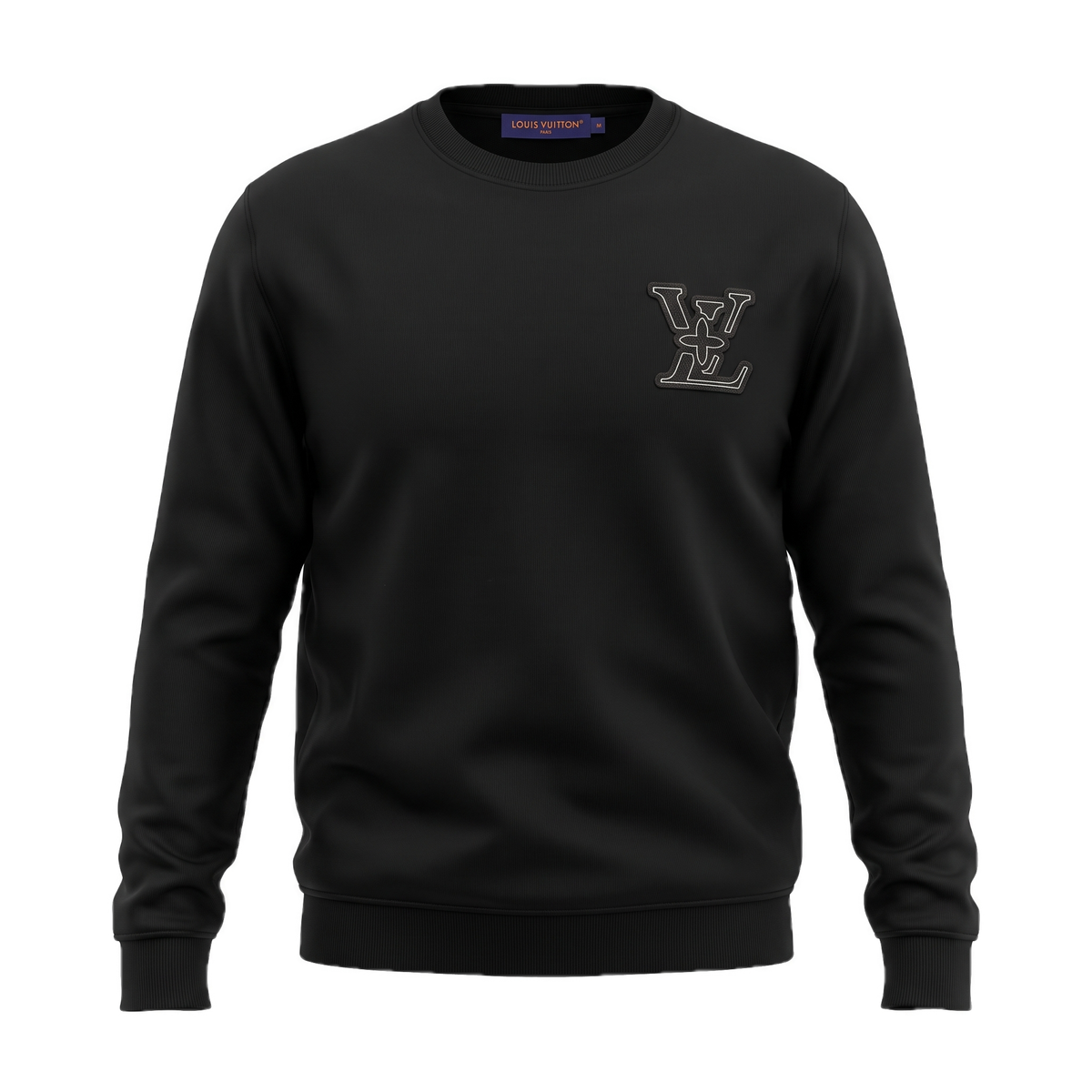 Louis Vuitton black monogram patch sweatshirt
