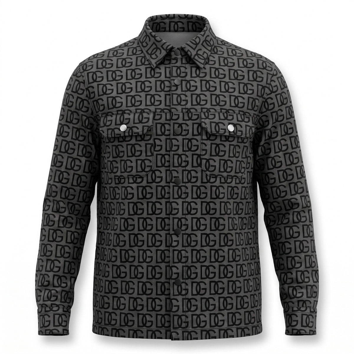 Dolce & Gabbana black monogram overshirt