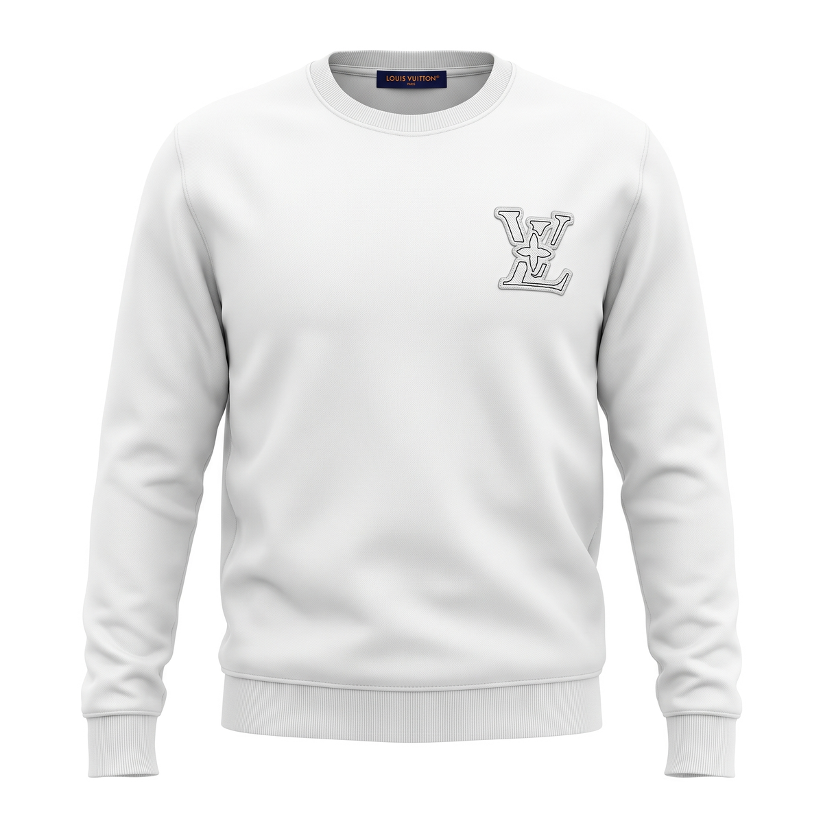 Louis Vuitton white monogram patch sweatshirt