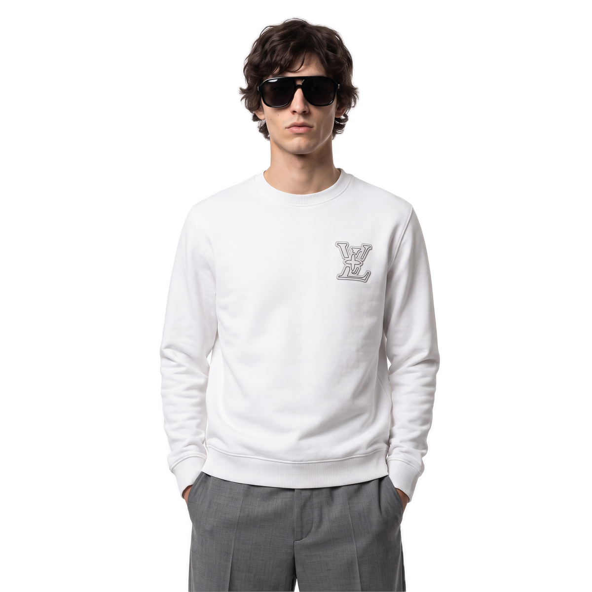 Louis Vuitton white monogram patch sweatshirt, photo 2
