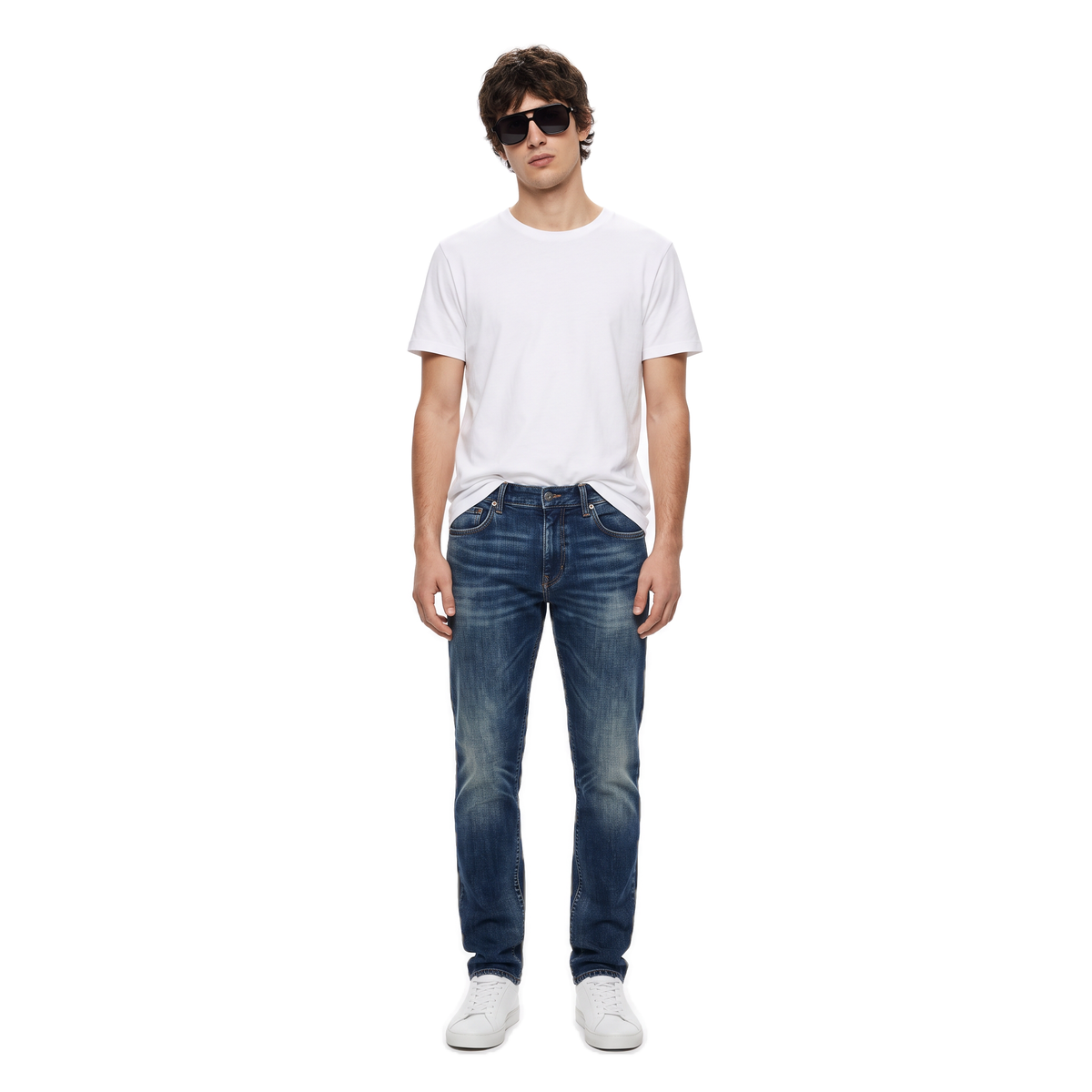 Louis Vuitton mid blue faded jeans, photo 2