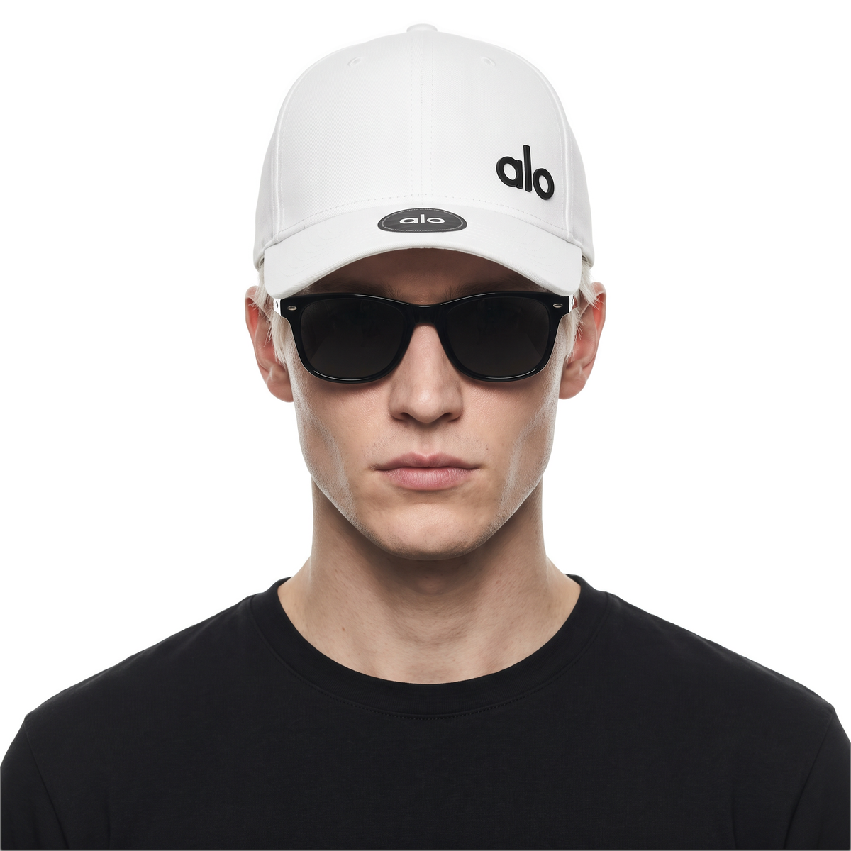 Alo Cap, white, side logo, photo 2