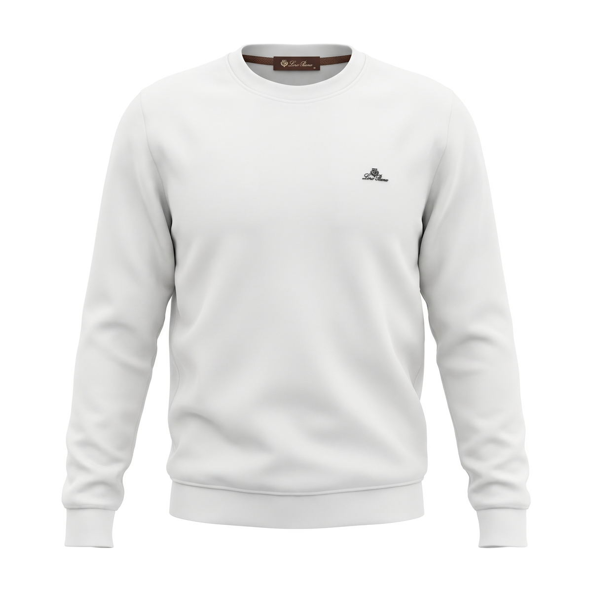 Loro Piana white logo plaque sweatshirt