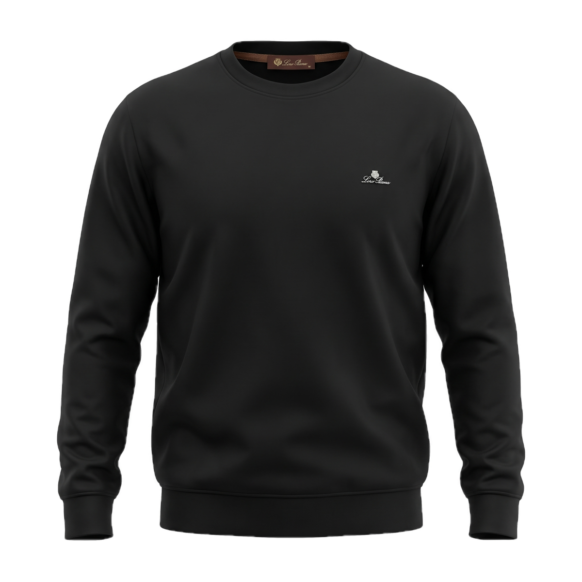 Loro Piana black logo plaque sweatshirt
