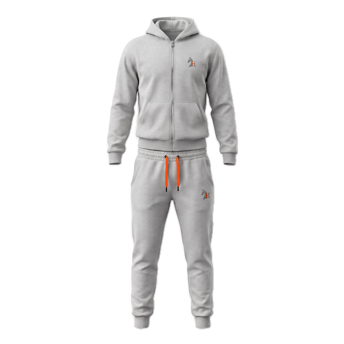 Hermes grey zip hoodie & jogger set