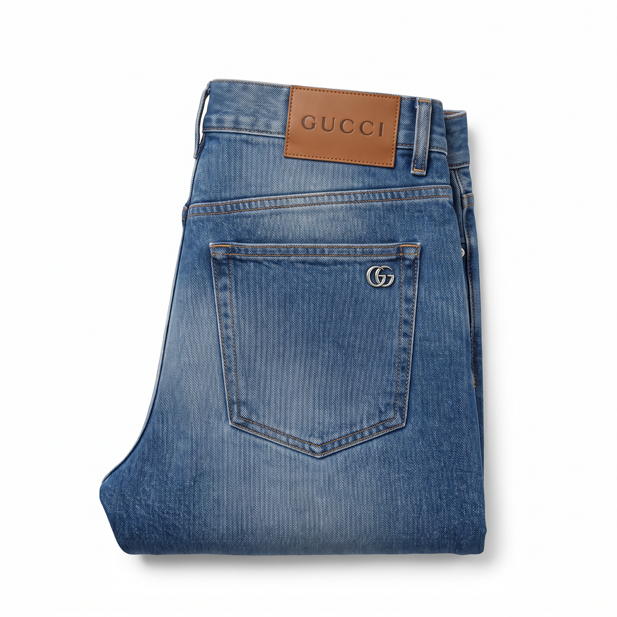 Gucci mid blue faded jeans, photo 3
