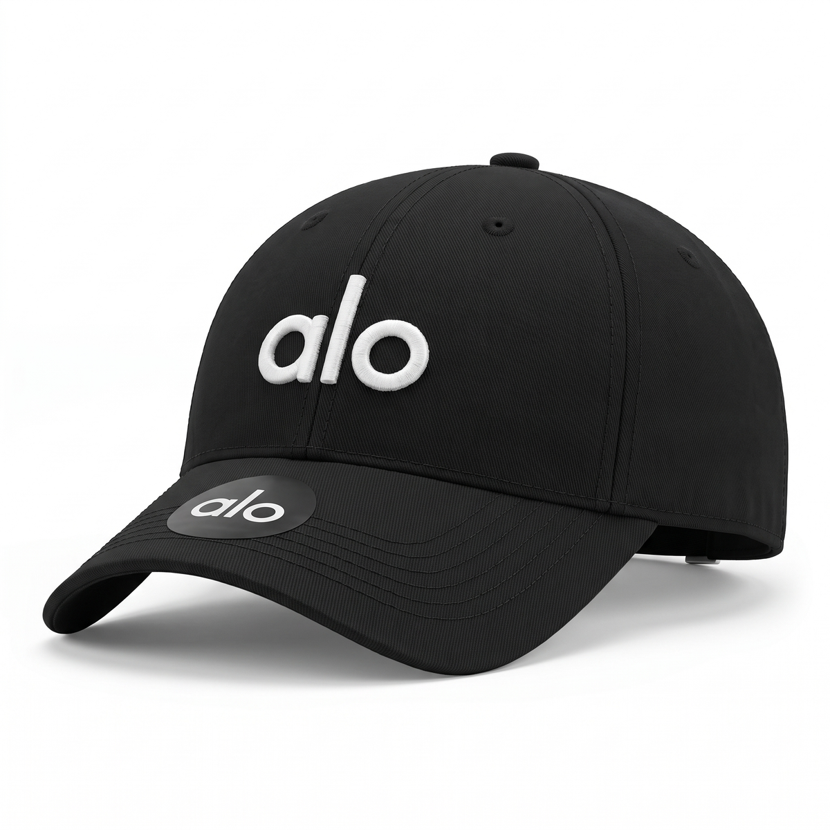 Alo Cap, black, white logo