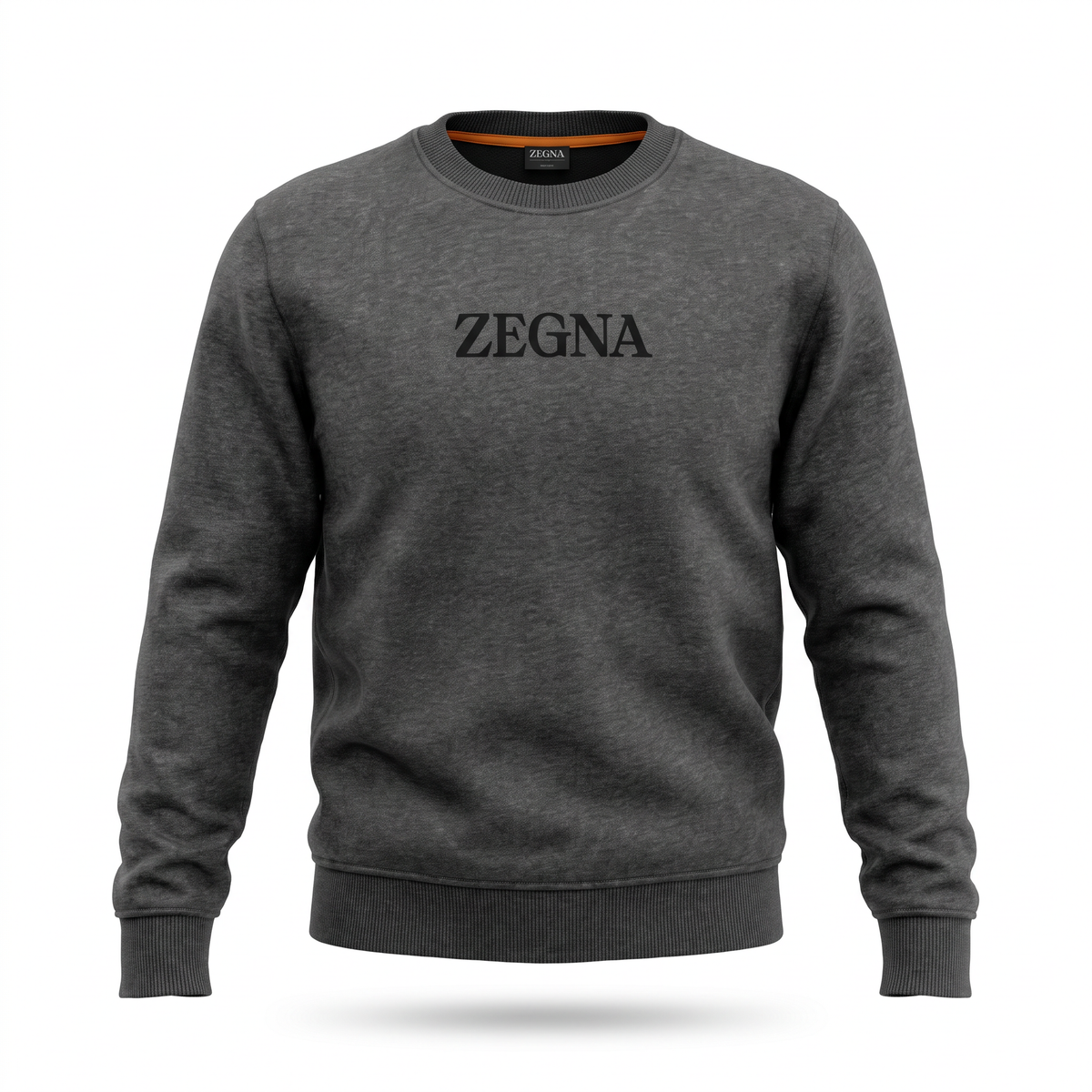 Zegna charcoal logo print sweatshirt