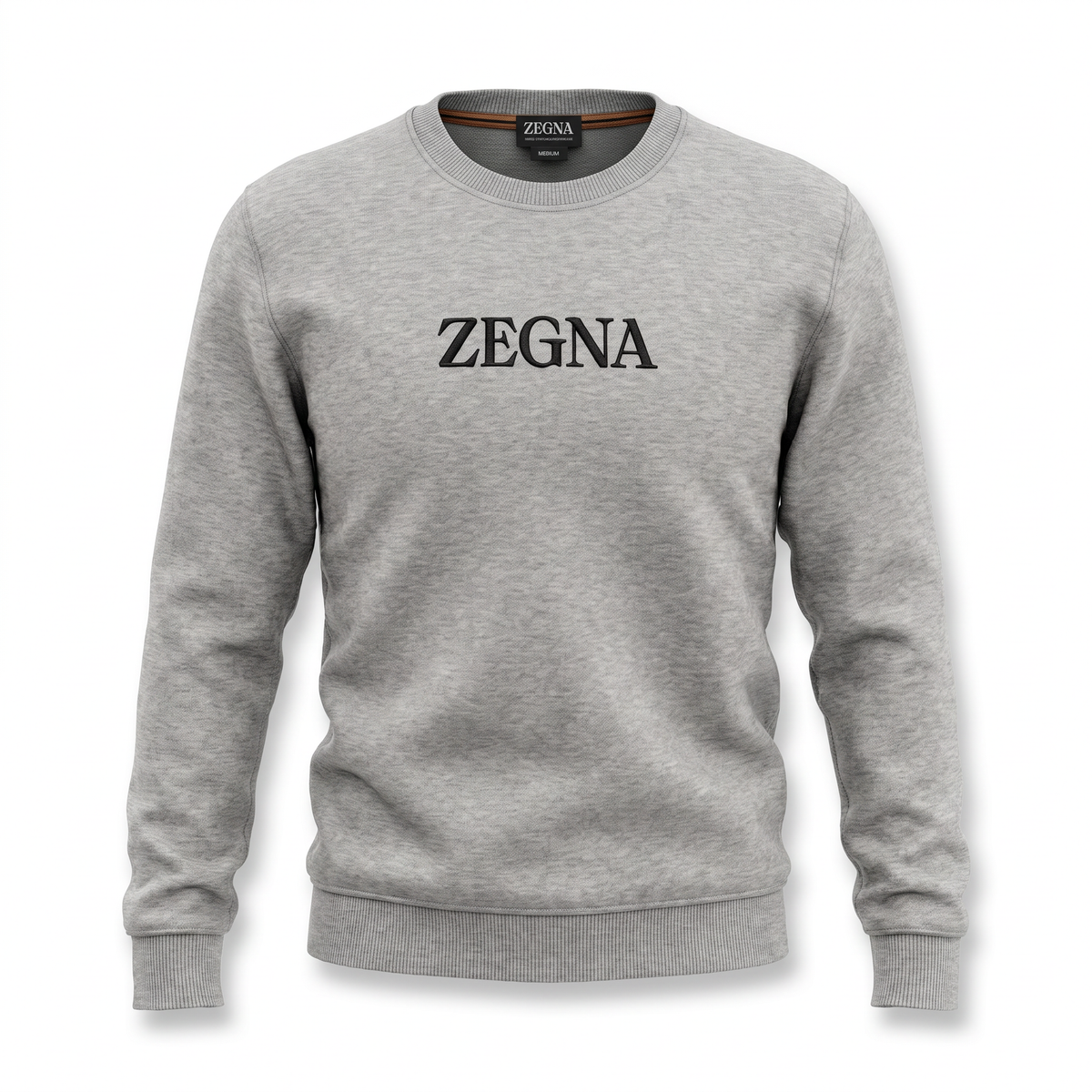 Zegna grey logo print sweatshirt