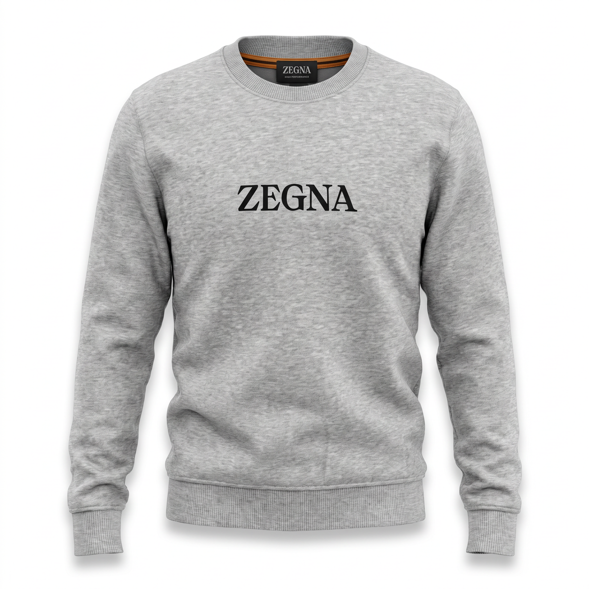 Zegna light grey logo print sweatshirt