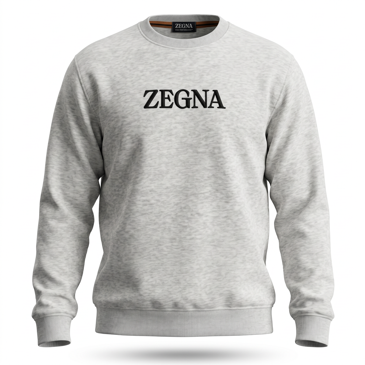 Zegna heather grey big logo sweatshirt